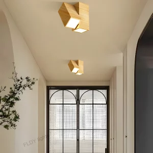 Plafonnier bois naturel LED design scandinave nordique moderne chambre salon éclairage chaleureux économique élégant Plafonnier bois naturel LED design scandinave nordique moderne chambre salon éclairage chaleureux économique élégant