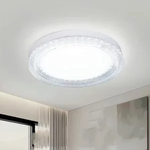 Plafonnier moderne design épuré lumière LED transparente Cristal blanc froid salle à manger salon chambre cuisine éclairage intérieur minimaliste élégant Plafonnier moderne design épuré lumière LED transparente Cristal blanc froid salle à manger salon chambre cuisine éclairage intérieur minimaliste élégant