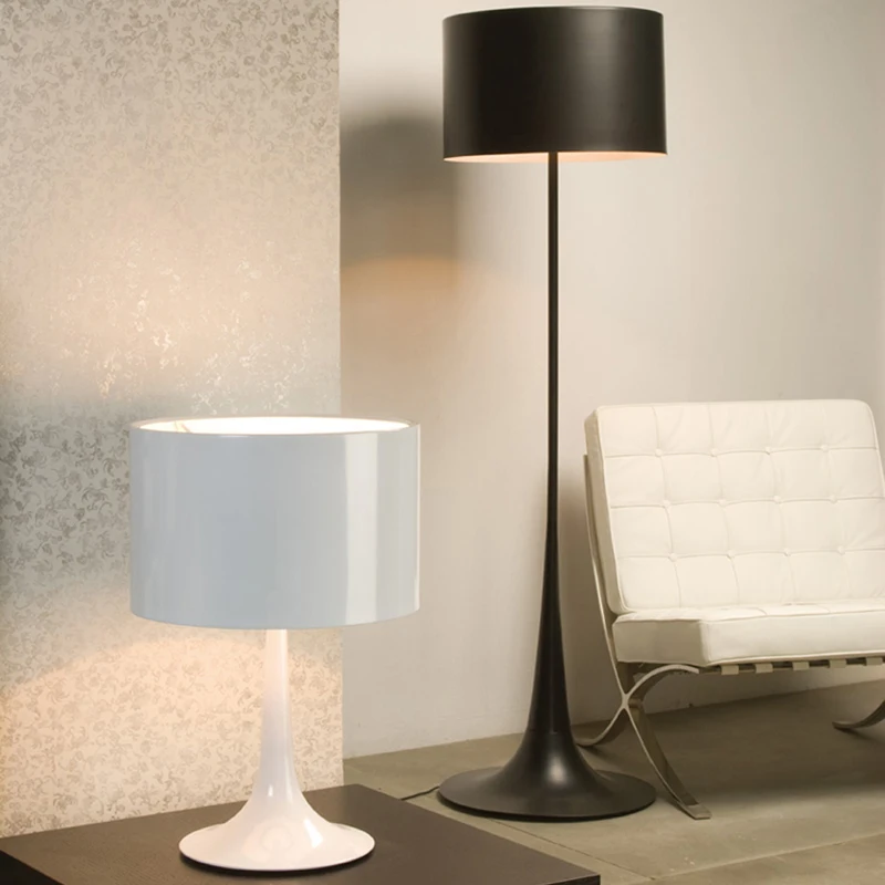 Lampadaire moderne design minimaliste en métal noir éclairage ambiant élégant pour salon chambre bar restaurant