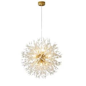 Suspension métal verre design moderne étoile explosion Sputnik salon salle à manger éclairage contemporain luxueux