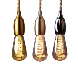 Suspension industrielle vintage métal ampoules Edison câbles corde design rétro déco maison restaurant chaleureux économique Suspension industrielle vintage métal ampoules Edison câbles corde design rétro déco maison restaurant chaleureux économique