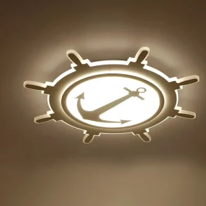 Plafonnier LED design maritime nautique gouvernail acrylique lumière diffuse éclairage moderne chambre salon économique élégant Plafonnier LED design maritime nautique gouvernail acrylique lumière diffuse éclairage moderne chambre salon économique élégant