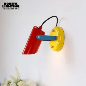 Applique murale rétro colorée métal design moderne ludique éclairage intérieur chambre enfant salon deco luminaire Applique murale rétro colorée métal design moderne ludique éclairage intérieur chambre enfant salon deco luminaire