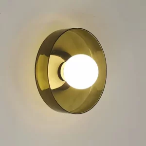 Applique murale moderne ronde en verre design minimaliste lumière diffuse salon chambre bureau éclairage intérieur élégant économique