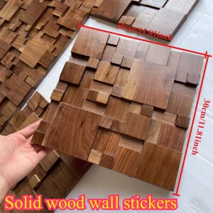 Panneaux muraux en bois massif design moderne rustique 3D mosaïque décoration intérieure salon chambre bureau élégance naturelle texture profonde