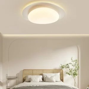 Plafonnier moderne design scandinave épuré lumière blanche chaude chambre salon éclairage minimaliste élégant économie d’énergie