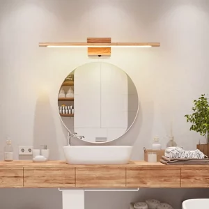Applique murale LED bois naturel design nordique moderne salle de bain chambre couloir éclairage diffus économique élégant Applique murale LED bois naturel design nordique moderne salle de bain chambre couloir éclairage diffus économique élégant