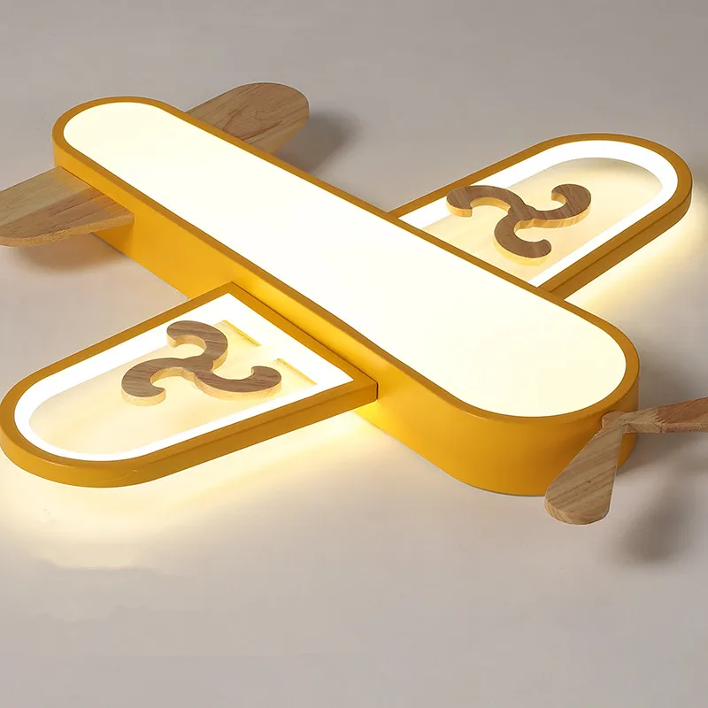 Suspension plafonnier en bois naturel design scandinave nordique luminaire d’enfant chambre bébé économie d’énergie LED éclairage moderne