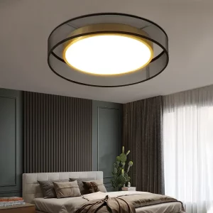 Plafonnier LED rond moderne design minimaliste doré et noir éclairage intérieur salon chambre cuisine élégant économique Plafonnier LED rond moderne design minimaliste doré et noir éclairage intérieur salon chambre cuisine élégant économique