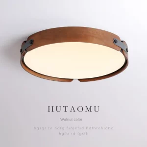 Plafonnier LED bois naturel design scandinave nordique moderne chambre salon éclairage chaleureux économique élégant