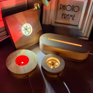 Lampes décoratives en bois LED design moderne minimaliste pour bureau salon chambre éclairage chaleureux économique élégant
