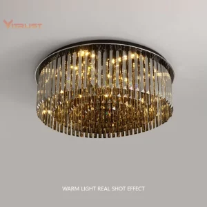 Plafonnier en cristal design moderne lumière intérieure éclairage élégant salon chambre luxe