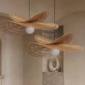 Suspension en rotin tissé main design bohème naturel contemporain luminaire éclairage doux chaleureux pour salon salle à manger chambre à coucher décoration intérieure élégante Suspension en rotin tissé main design bohème naturel contemporain luminaire éclairage doux chaleureux pour salon salle à manger chambre à coucher décoration intérieure élégante