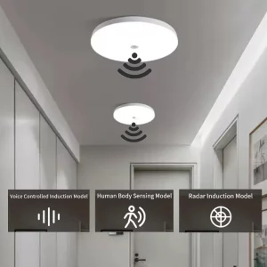 Plafonnier LED moderne avec capteur de mouvement design épuré éclairage intérieur efficace cuisine salle à manger chambre entrée balcon couloir Plafonnier LED moderne avec capteur de mouvement design épuré éclairage intérieur efficace cuisine salle à manger chambre entrée balcon couloir