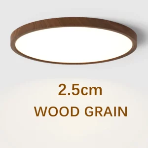 Plafonnier LED bois naturel design nordique minimaliste chambre salon bureau éclairage chaleureux économique élégant