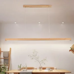 Suspension LED bois naturel design nordique minimaliste salon chambre éclairage chaleureux économique élégant Suspension LED bois naturel design nordique minimaliste salon chambre éclairage chaleureux économique élégant