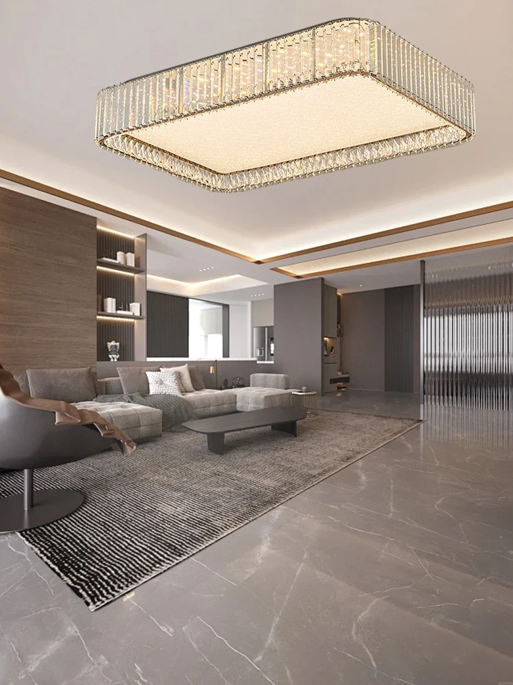 Plafonnier LED cristal moderne design luxueux lumière réfractée salon chambre éclairage intérieur élégant économique certification ROHS