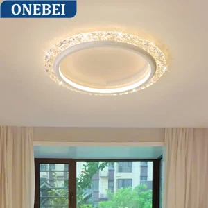Plafonnier LED acrylique moderne minimaliste style industriel lumière douce chambre salon décoration intérieure élégante économie d’énergie