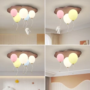 Plafonnier en bois massif design lapin nuage ballons luminaire déco moderne chambre enfant chaleureux éclairage intérieur ludique Plafonnier en bois massif design lapin nuage ballons luminaire déco moderne chambre enfant chaleureux éclairage intérieur ludique