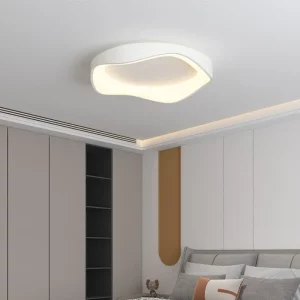 Plafonnier LED design moderne organique métal blanc salon chambre bureau éclairage uniforme élégance économique