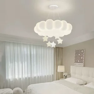 Suspension nuage acrylique LED design créatif modern style enfant chambre salon restaurant lumière chaleureuse économique élégant