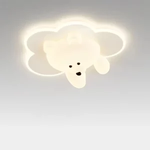 Plafonnier LED nuage ours mignon design moderne chambre enfant éclairage doux sécurisé économies d’énergie certification CCC UL