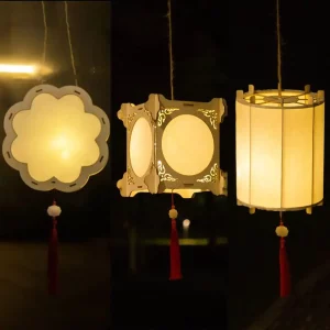 Lanterne LED en bois naturel pour Festival de mi-automne luminaire suspendu artistique style chinois décoration intérieure élégante économie d’énergie Lanterne LED en bois naturel pour Festival de mi-automne luminaire suspendu artistique style chinois décoration intérieure élégante économie d’énergie
