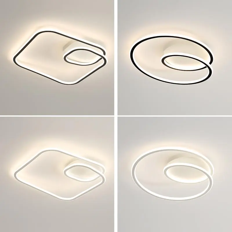 Plafonnier LED métal design moderne nordique luminaire salle à manger chambre cuisine éclairage uniforme économies d’énergie élégant