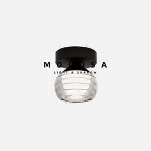 Plafonnier LED moderne design minimaliste verre strié éclairage doux salon chambre couloir Plafonnier LED moderne design minimaliste verre strié éclairage doux salon chambre couloir