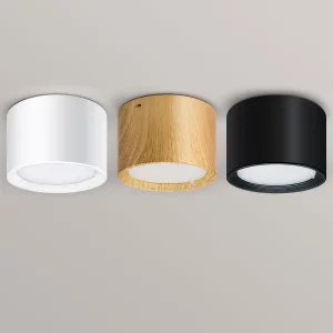 Plafonnier LED en bois naturel design moderne nordique éclairage chaleureux salon cuisine économique élégant