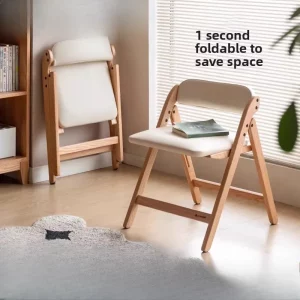 Chaise pliante en bois de chêne naturel style moderne scandinave design minimaliste idéale pour salon salle à manger bureau ou chambre gain de place garanti Chaise pliante en bois de chêne naturel style moderne scandinave design minimaliste idéale pour salon salle à manger bureau ou chambre gain de place garanti