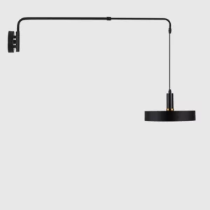 Suspension murale LED noir design industriel moderne longue portée éclairage réglable salon chambre