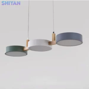 Plafonnier suspendu LED bois naturel design moderne minimaliste salle à manger salon bureau éclairage chaleureux économique élégant
