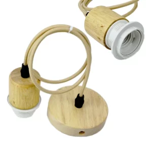 Plafonnier bois naturel design scandinave nordique moderne pour chambre salon cuisine bureau éclairage chaleureux et élégant