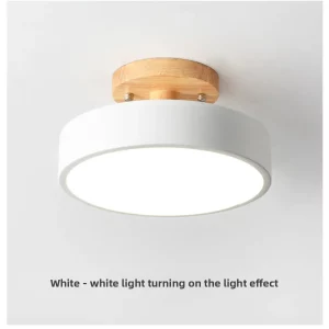 Plafonnier LED bois naturel design scandinave nordique moderne chambre salon éclairage chaleureux économique élégant