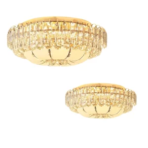 Plafonnier en cristal doré design vintage classique luminaire européen rond grandes lampes décoration élégante salon salle à manger entrée Plafonnier en cristal doré design vintage classique luminaire européen rond grandes lampes décoration élégante salon salle à manger entrée