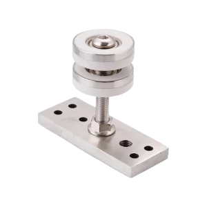 Support mécanique industriel robuste en métal acier inoxydable avec roulement en plastique blanc haute performance fixation universelle fonctionnement silencieux