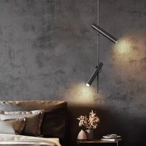 Suspension moderne en métal design épuré lumière chaleureuse LED salon chambre hôtel éclairage décoratif élégant économique