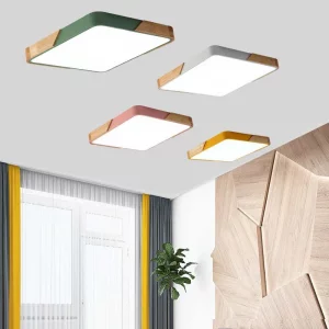 Plafonnier LED bois naturel design scandinave nordique moderne chambre salon éclairage chaleureux économique élégant Plafonnier LED bois naturel design scandinave nordique moderne chambre salon éclairage chaleureux économique élégant