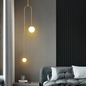 Suspension métal verre design moderne minimaliste chambre salon éclairage chaleureux élégant économique