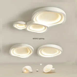 Plafonnier LED design nordique moderne minimaliste aluminium acrylique lumière douce éclairage intérieur salon chambre salle à manger