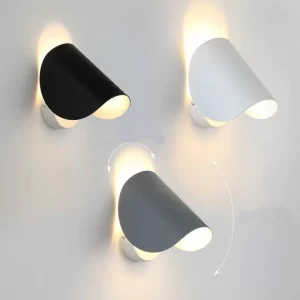 Applique murale LED rotative design moderne minimaliste éclairage flexible salon chambre couloir lumière douce économie d’énergie certification ROHS
