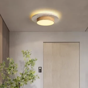 Plafonnier bois naturel design moderne minimaliste LED éclairage chaleureux salon chambre bureau Plafonnier bois naturel design moderne minimaliste LED éclairage chaleureux salon chambre bureau