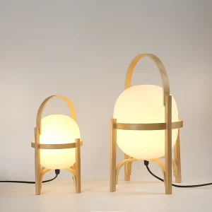 Lampe de table bois LED design nordique scandinave moderne lumière chaleureuse salon chambre bureau économique élégant
