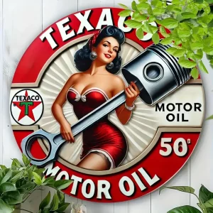 Plaque décorative murale vintage métal design rétro publicité Texaco décoration intérieure garage bar salon thème pin-up élégant durable Plaque décorative murale vintage métal design rétro publicité Texaco décoration intérieure garage bar salon thème pin-up élégant durable