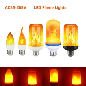 Ampoule LED effet flamme E14/E27 créative lumière scintillante pour décoration intérieure salon chambre éclairage chaleureux économie d’énergie design original Ampoule LED effet flamme E14/E27 créative lumière scintillante pour décoration intérieure salon chambre éclairage chaleureux économie d’énergie design original