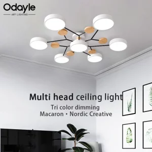 Plafonnier LED bois naturel design scandinave nordique moderne chambre salon éclairage chaleureux économique élégant Plafonnier LED bois naturel design scandinave nordique moderne chambre salon éclairage chaleureux économique élégant