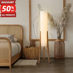 Lampe sur pied design scandinave bois naturel tissu abat-jour lumière douce salon chambre bureau café déco moderne nordique épuré Lampe sur pied design scandinave bois naturel tissu abat-jour lumière douce salon chambre bureau café déco moderne nordique épuré