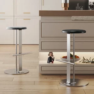 Tabouret de bar moderne design minimaliste japonais en métal et bois intérieur élégant cuisine moderne appartement chic Tabouret de bar moderne design minimaliste japonais en métal et bois intérieur élégant cuisine moderne appartement chic