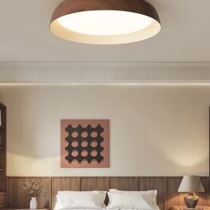 Salon moderne lumière LED plafonnier nouveau Style rétro chambre étude couleur noyer Antique maison hôtel Villa luminaire